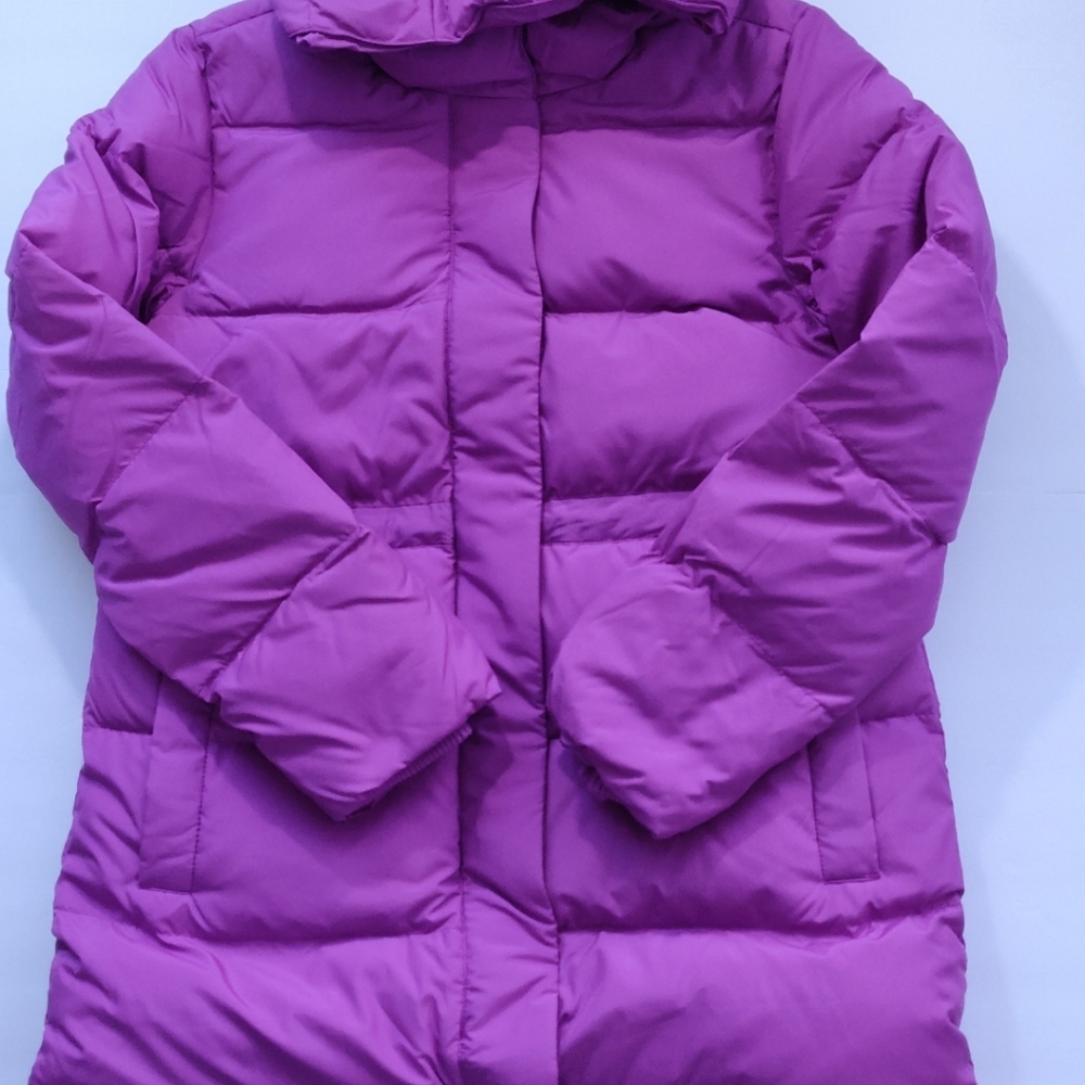 NWT J. Crew Crewcuts Girls Puffer Down Coat 16 Fuchsia Purple Plum Fleece Lined